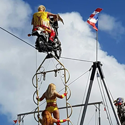 Circus Incredible performing a high-wire act