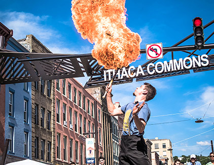 Nate the Great performs his juggling act.